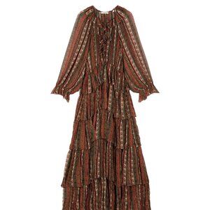 Doen Marlanna Dress Silk Chiffon Maxi M